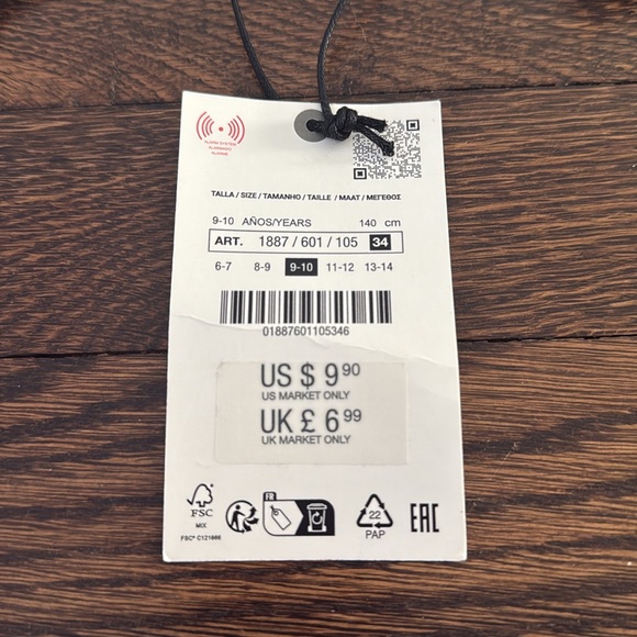 Zara Striped T-Shirt With Tab - Picture 6 of 11